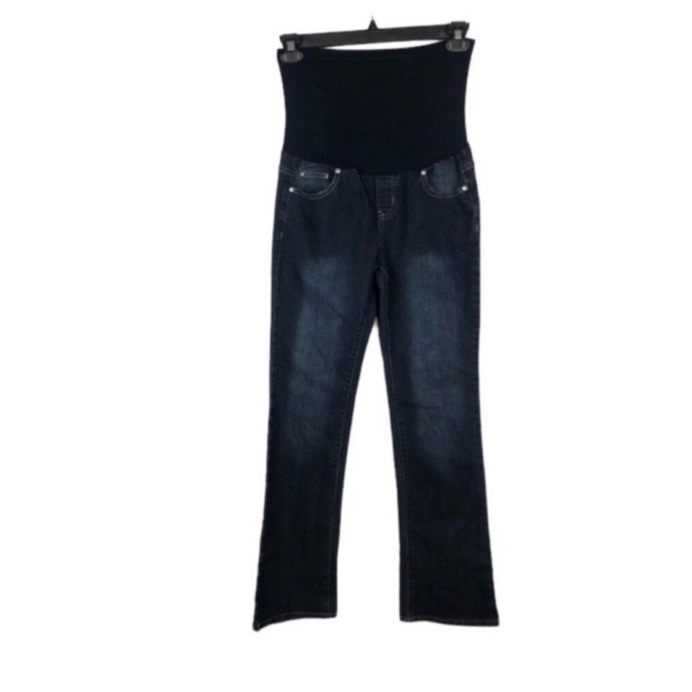 Denim Diva Maternity Jeans Size Medium Bling Front & Back Pockets Excellent Cond
